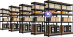 HOMEDANT 28" W x 12.3" D x 59.5" H 5-Tier Boltless Metal Shelving Unit Adjustable Garage Storage Utility Rack Heavy Duty Shelves Organization Shelf Warehouse Kitchen Living Room Pantry 10Pack