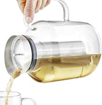 Teabloom 100% Plastic-Free Extra-Large Multi-Brew Borosilicate Glass Teapot + Kettle + Pitcher – Steep and Serve Hot Tea, Iced Tea, Cold Brew Tea and Fruit Infused Water – Legacy Tea Maker