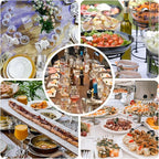 Pleafind 10 PCS Stainless Steel Serving Utensils Set with Spoons, Slotted Spoons, Forks, Tongs, Pie Server and Butter Knife for Parties, Buffet, Banquet