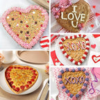 Specialty Forms NonStick Baking Tray Shaped Cake Bread Pizza Baking Pan Golden Carbon Steel