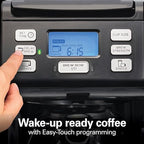 Hamilton Beach FlexBrew Trio 2-Way Coffee Maker, Compatible with K-Cup Pods or Grounds, Combo, Single Serve & Full 12c Pot, Black - Fast Brewing (49902JN)