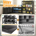 72" H Garage Shelving, Heavy Duty Storage Shelves, Garage Storage Shelves, Adjustable 5 Tier Metal Shelving Unit, Utility Shelves for Warehouse Backyard, 72" H×36" W×16" D