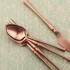 Gugrida Unique Flatware Set - 5 Piece Iridescent Silverware Sets | 18/10 Stainless Steel Reusable Cutlery Set | Luxury Rose Gold Utensils Service For 1 with Dessert Fork, Knife, Spoon, Dinner Fork
