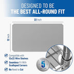 Sterling Shelf Liners for Wire Shelf System: Set of 5 in Graphite: 12 x 22 inch: Plastic Wire Shelving Mats