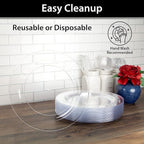 120 Count Plastic Plates 10.25 inch Premium Quality Heavyweight China Like Disposable Plates, Wedding and Party Dinnerware, Crystal Clear, Value Pack 120 Count