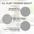 All-Clad Premium Pot Holder & Hot Pad: Heat Resistant up to 500 Degrees - 100% Cotton, 10"x6.25" Hot Pad for Kitchen and Barbeque, 2-Pack, Titanium