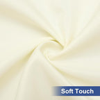 homing Rectangle Table Cloth Cover, Waterproof Polyester Elastic Fitted Tablecloth, Fits for 8 Foot Folding Tables, Washable Table Protector for Picnic, Camping, Outdoor (Cream Yellow, 30" x 96")