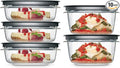 Rubbermaid Premier Food Storage Container, 10 Piece Set, Grey, BPA-Free, Microwave & Dishwasher Safe