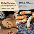 100Pcs Small Air Fryer Liners Disposable, Parchment Sheets Round, 6.5 Inch Round Airfryer Paper Basket Bowl Liner for Baking Cooking Food