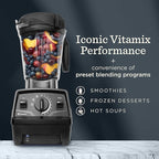 Vitamix Explorian with Programs, Three Blending Programs, Professional-Grade Blender for Smoothies and More, Self-Cleaning Kitchen Appliance, 64 Oz Container, Black (Renewed Premium)