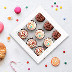 9-Count White Cupcake Boxes with Window and Insert, 9x9x3 Inch, Set of 8, Suitable for Cupcakes, Muffins, and Cookies
