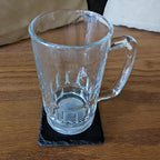 Rev Up Your Ride: V-Twin Engine Coasters for Bikers - Square Slate - Set of 6