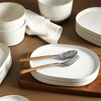 Stone Lain Cairo 12-Piece Dinnerware Set Stoneware, Plates and Bowls Set, Microwave and Dishwasher Safe, Includes Dinner and Salad Plates, Cereal Bowls, Dish for 4, White Speckled