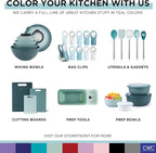 COOK WITH COLOR Silicone Cooking Utensils, Kitchen Utensil Set, Easy to Clean Silicone Kitchen Utensils, Cooking Utensils for Nonstick Cookware, Kitchen Gadgets Set, Mini, Aqua