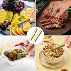 100 Pcs Mini Bamboo Tongs, 4 Inch Wooden Disposable Cooking Utensils, Charcuterie Boards Accessories, Natural Toast Tongs for Cooking and Serving Food