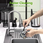 Cold Press Juicer – 6.5" Extra Large Feed Chute Fit Hands-Free Electric Masticating Juicer Machine, 350W Slow Masticating Juicer Machine for Whole Fruit and Vegetables – Easy Cleanup & Assembly