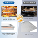 12 Pack Stainless Steel Baking Sheet Pans, 17.3" L × 12.2" W × 1" H Cookie Sheets for Toaster Oven, Rust-Resistant, Dishwasher Safe