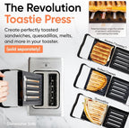 Revolution R180 Connect Plus Smart Toaster with Touchscreen – Choose from 40+ Bread Types, 7 Browning Levels, & Toastie Press Mode – Digital Picture Frame, Weather Widget, and Clock
