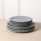 Stone Lain Oasis 4-Piece Dinner Plate Set Stoneware, Grey Blue