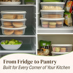 Evelots 4-Pack 10-Inch Airtight Food Storage Container with Lid - Portable Carrier for Pies, Cakes, Cupcakes & More - BPA-Free Clear Plastic - Secure & Easy Transport