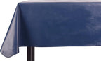 Yourtablecloth Heavy Duty Vinyl Rectangle or Square Tablecloth – 6 Gauge Heavy Duty Tablecloth – Flannel Backed – Wipeable Tablecloth 52 x 70 Navy