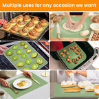 Cut to Size Silicone Baking Mat Roll-Best German Silicone - Heat Resistant Silicone Baking Macaron Mat,Non-stick Pastry Mat, Reusable Dough Mat for Rolling