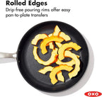 OXO Enhanced 8” Nonstick Frying Pan Skillet, Ceramic PFAS-Free Cookware, Stainless Steel Handle, Eggs & Omelets, Dishwasher & Oven Safe, Biscuit Brown