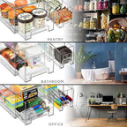 Sorbus Medium Clear Storage Drawers (4 Pack)