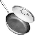 Non Stick Frying Pans with Lids, 8 Inch Fry Pan, Hybrid Large Frying Pan with Lid, Nonstick Skillet Stainless Steel, Dishwasher & Oven-Safe, Induction Compatible Cooking Pan