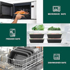 38 Oz Plastic Meal Prep Containers - [100 Set] Food Storage Containers with Lids - Clear Disposable To Go Containers, BPA Free, Stackable, Leakproof, Microwave and Freezer Safe