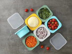 Stackable Silicone Artisan Pizza Dough Proofing Proving Containers with Lids-5pack-500ml portion (Yellow)