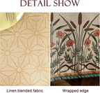 patdrea Designer Linen Vintage Table Cloth for Rectangle Table,Light Brown Durable French Floral Tablecloth,Decor Cover for Kitchen Dining,Christmas,Thanksgiving,Tea Party,55"x87"-Cudillero