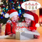 100 Sets 8 Inch Christmas Whisks Gifts DIY Fillable Christmas Tree Ornaments Xmas Colored Silicone Whisks for Cooking Heat Resistant Egg Beaters with Card Rope Bag for Candy Holder