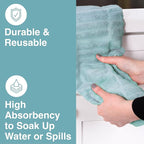 All-Clad Solid Kitchen Towel: Highly Absorbent - 100% Cotton, 17"x30" Towel for Cleaning & Drying Dishes, Glassware, or Countertops, 1-Pack, Rainfall