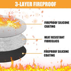 Round Fire Pit Mat Compatible with Solo Stove Mesa Accessories, 4-Layer Round Fire Proof Mat for Tabletop Fireplaces, Table Mat Small Under Grill Mats for Outdoor Grill Table Top Protection
