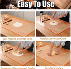 Silicone Pastry Mat 36x24 Inch - Nonstick Baking Mat Perfect for Dough, Pastry, Pie Crust, Fondant, Bread, Cookies, Pasta, Pizza