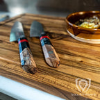 Dalstrong Chef Knife - 8 inch - Firestorm Alpha Series - Premium 10Cr15CoMoV High-Carbon Steel - Traditional Japanese Wa Stabilized Wood & Resin Handle - Kitchen Knife - Chef's Knife
