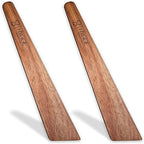 12 inch Wooden Spatula for Cooking, Flipping, Scraping, Turning, Flat Wooden Kitchen Spatula Turner, Flipper for Cast Iron, Skillet, Griddle, Egg Scraper Utensil - Set of 2