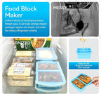 Silicone Freezer Trays with Lids, Set of 4 - with 1cup and 2 cup Silicone Freezer Molds for freezing soups, sauces and individual microwave safe