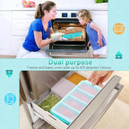 Silicone Freezer Tray with Lid - 1 Cup Silicone Food Freezers Tray - Large Ice Cube Freezer Molds - Soup, Sauce, leftovers, Homemade Meal Prep Freezing Kitchen Storage Containers - Aqua - 4-Pack