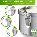 Blockhütte Stainless Steel Food Containers 26oz Leakproof, Metal Food Containers with Lids Dishwasher Safe, Stainless Steel Lunch Container for Kids Plastic Free, Metal Bento Box for Adults