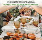 100% Compostable Spoons 180 Count Disposable Spoons Utensils Set Heavy Duty Spoons Silverware Eco Friendly Flatware for Party Camping Picnics Wedding-Ivory White