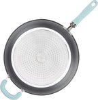 Rachael Ray Create Delicious Deep Hard Anodized Nonstick Frying Pan / Fry Pan / Hard Anodized Skillet - 12.5 Inch, Gray