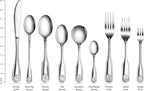 New Star Foodservice 58345 Shell Pattern, 18/0 Stainless Steel, Dinner/Dessert Spoon, 7.5-Inch, Set of 12
