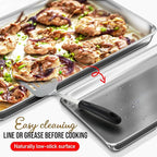 JoyTable Aluminum Baking Sheet Set, 3 Pack Sheet Pan, Commercial Quality Cookie Sheets for Baking or Roasting Non-Stick, Warp Resistant Aluminum Baking Pan