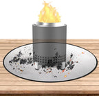 Round Fire Pit Mat Compatible with Solo Stove Mesa Accessories, 4-Layer Round Fire Proof Mat for Tabletop Fireplaces, Table Mat Small Under Grill Mats for Outdoor Grill Table Top Protection