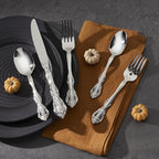 Oneida Michelangelo Fine Flatware Teaspoons, Set of 4 , 18/10 Stainless Steel, Silverware Set, Dishwasher Safe