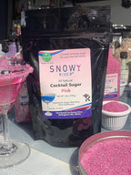 Snowy River Pink, Cocktail & Margarita Sugar Rimmer - Vibrant Color Glass Rimming Sugar with Medium Crystal Texture - 8oz