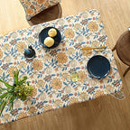 ISAENNE Designer Bohemian Floral Small Square Tablecloth,Linen Colorful Table Cloth,Wrinkle Resistant Decor Tablecloths for Dining Thanksgiving Kitchen Party Christmas,55"*55"-Estevan B