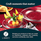 Libbey Round 12 Piece Glass Dinnerware Set, Stackable Glass Plate and Bowl Set w/Round Shape, Modern Plates and Bowls Sets for Gatherings, and Everyday Use